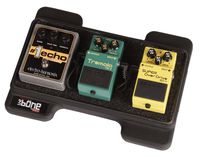 Gator Cases Mini Bone Rotationally Molded Polyethylene Guitar Pedal Board with Cinch Style Carry Bag; USA Made, 12.5" x 6" x 2" (G-MINI BONE)
