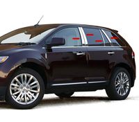 Made in USA! Works with 2007-2014 Lincoln MKX/Ford Edge 8PC Stainless Steel Chrome Pillar Post