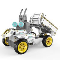 UBTECH JIMU Robot Builderbots Series: Overdrive Kit / App-Enabled Building and Coding STEM Learning Kit (410 Parts and Connectors), Yellow