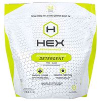 HEX Performance Anti-Stink Single Dose Detergent, Free + Clear, 24 load