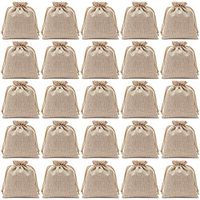 Axe Sickle Set of 25 Burlap Bag 3.9 x 5.5 Inch Drawstring Gift Bag for Wedding Party and DIY Craft.