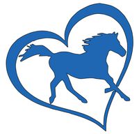 Home Grown Claremore Love Horses Vinyl Sticker Decal | Cars Trucks Laptop | 5.5 Inch Width X 5.5 Inch Height (Blue)
