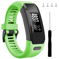 Wizvv Compatible Bands Replacement for Garmin Vivosmart HR, with Metal Buckle Fitness Wristband Strap,Green