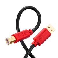 Printer Cable 12Feet, Uperatre USB Printer Cable 12Ft USB 2.0 Type A Male to Type B Male Printer Scanner Cable for HP, Canon, Lexmark, Epson, Dell, Xerox, Samsung and More (Red)