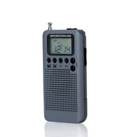 Amicc Pocket 2-Band Digital Tuning AM/FM Stereo Radio Mini Receiver w/Earphone (Gray)
