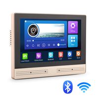 Yijiayin Wireless Bluetooth Amplifier in Wall Home Audio Subwoofer Receiver WiFi Upgrade Smart Home Audio Theater System Video Music Player, 7"Touch Screen in Wall, 2019, Gold