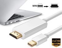 Mini DisplayPort (Thunderbolt Compatible) to HDMI Cable, 6ft Mult-Compatible Mini DP to HDMI Converter Adapter for iMac, MacBook Pro/Air, Surface to Second Monitor, Projector, HDTV, White by MSDUSA