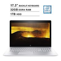 2020 Newest HP Envy 17.3 Inch FHD Laptop (Intel Quad-Core i7-8550U up to 4GHz, 32GB DDR4RAM, 1TB HDD, NVIDIA MX150 4GB, Backlit Keyboard, DVD, WiFi, Bluetooth, HDMI, Windows 10) (Renewed)
