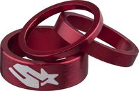 Spank Spacer Kit 3/6/12mm Bike Headsets & Accessories, Red