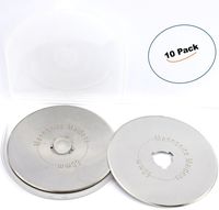 10 Pack 60MM Universal Rotary Cutter Blades, New, Olfa Fiskar Compatible, Excellent Quality or Return Guarantee