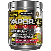 MuscleTech Vapor X5 Next Gen Pre Workout Powder & Weight Loss Supplement, Explosive Energy & Advanced Weight Loss, Strawberry Limeade, 30 Servings,6.50 Ounce,Pack of 1