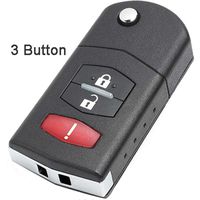 Keyecu Replace Flip Shell Remote Key Case Fob 3 Button For Mazda 3 5 6 RX8 CX5 CX7 CX9