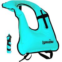 Lyuwpes Snorkel Vest Inflatable Snorkeling Jackets Adult Free Diving Swimming Safety Vests Man Women Blue