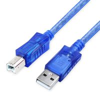 DTECH 15ft USB 2.0 Cable A Male to B Male USB Printer Port Cord Wire in Blue (15 Feet)