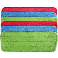 6 Pieces Microfiber Cleaning Pads Reveal Mop 16 to 18 inch Fit for Most Spray Mops and Reveal Mops Washable (Multicolor, 16.5 x 5.5 inch)