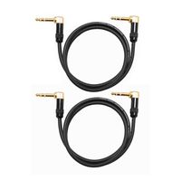 Audio2000's C25006P2 6 Ft 1/4" TRS Right Angle to Right Angle Patch Cable (2 Pack)