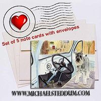 Michael Steddum Let's Go, Schnauzer Note Card Set