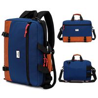 KINGSLONG Convertible Messenger Bag Shoulder Bag 15.6 Inch Laptop Backpack Briefcase 3 In 1 Multi-Functional Handbag for Hiking, Camping, Travel, College (Blue)