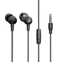 in Ear Headphones, Wired Noise Isolation Earbuds with Microphone and in-line Remote Control, Earphones in Fashion Color Compatible with iPhone iPad Android Smartphones(Black)