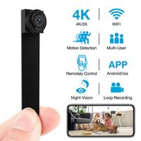 4K Hidden Camera WiFi Wireless 2019 Newest DIY Mini Camera with 7 Level Motion Detection Sensitivity and Automatically Turn on and Off Night Vision Function for iPhone/Android Home Security Camera