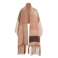 AHAYAKU Women's Shawl Wrap Warm Scarf Cozy Oblong/Plaid Blanket/Stripe Light Infinity 2019 Style Khaki