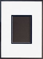 Pack of 10 5x7 White & Black Double Picture Mats with White Core Bevel Cut for 2.5 X 3.5 Aceo or Sport Card