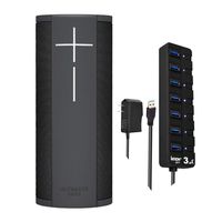 Ultimate Ears MEGABLAST Portable Wi-Fi and Bluetooth Speaker (Graphite) Bundle with Knox Gear 7-Port USB 3.0 Hub