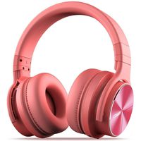 COWIN E7 PRO [2018 Upgraded] Active Noise Cancelling Headphone Bluetooth Headphones with Microphone Hi-Fi Deep Bass Wireless Headphones Over Ear 30H Playtime for Travel Work TV Computer Phone - Pink