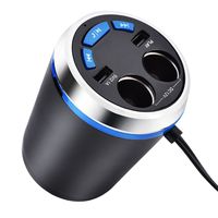 Serounder Car Cigarette Lighter, Bluetooth Car MP3 Player Radio Adapter Hands-Free Music Player Car Cigarette Lighter Socket Car Kit with Dual USB Port Charger