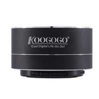 KOOGOGO A10 Stereo Wireless Bluetooth Speaker Smart Mini Portable MP3 Player Mate with Metal Case, Built-in MIC, Bluetooth/LINE-in(aux)/TF(Micro SD Card),Support Smartphone,Computers (Black)