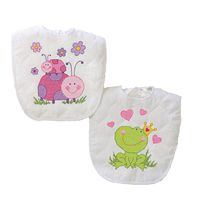Dimensions Baby Hugs Fairy Bibs Stamped Cross Stitch Kit-9x14" Set Of 2