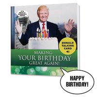 Donald Trump Talking Happy Birthday Card - Wishes You Happy Birthday in Trump's REAL Voice - Surprise Someone with a Personal Birthday Gift from the President of the United States - Includes Envelope