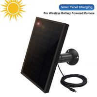 Weatherproof Solar Panel for Indoor/Outdoor Battery Powered Security Camera, Solar Panel Power Supply for ViewZone Wireless Security Camera, 5V 1A Micro USB Port, Adjustable Mounting Bracket