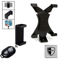 GearFend Universal Tablet Tripod Mount and Universal Smartphone Tripod Mount with Wireless Remote Control Plus Microfiber Cleaning Cloth