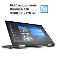 HP 2019 Newest Envy x360 15.6 Inch FHD Touchscreen Laptop (Intel Quad Core i7-8550U up to 4.0 GHz, 16GB RAM, 256GB SSD + 2TB HDD, Backlit Keyboard, WiFi, HDMI, Bluetooth, Windows 10) (Ash Silver)