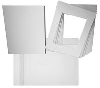 Studio 500 Pack of 25 White Pre-Cut Picture Mat 5x7 inches for 4x6 Photo White Core Bevel Cut Mattes Sets + Backing Board + Clear Plastic Bags (Pack of 25 White 5x7 Complete Set)