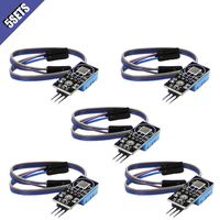 Comidox 5Sets 3.3V-5V DHT11 Digital Temperature Humidity Sensor Module for Arduino Raspberry Pi(Dupont Line Included)