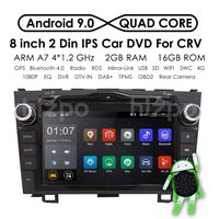 Android 9.0 OS Quad Core 8 inch 1024600 HD Touchscreen for Honda CRV CR-V 2006 2007 2008 2009 2010 2011 in Dash Car Stereo Kit DVD Player GPS Navigation Support Radio/DVR/OBD/TV/1080P