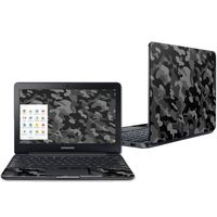 Mightyskins Skin Compatible with Samsung Chromebook 3 11.6" - Black Camo | Protective, Durable, and Unique Vinyl Decal Wrap Cover | Easy to Apply, Remove, and Change Styles | Made in The USA