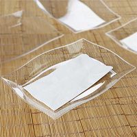 Efavormart 50 Pcs - Clear 8" x 11.5" Rectangle Wave Disposable Plastic Plate Dinner Plates for Wedding Party Banquet Events Decor