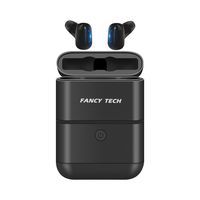 FancyTech 2nd Generation True Wireless Earbuds,Bluetooth V5.0 Stereo Separate Fast Connection Deep Bass Mini Earbuds with Charge Case-Black