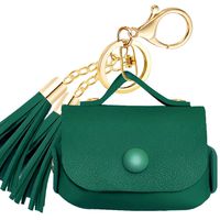 JuQBanke Leather AirPods Pro Case, Protective Cover Compatible for Apple AirPods 3 Wireless Charging Case Headphones EarPods, Ultra-Thin Soft Designer Leather Cover with Keychain Hook, Green