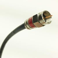 PHAT SATELLITE INTL - RG59 Coaxial Cable, 20 AWG Solid Core CCS, Weather Seal Brass RG-59 Compression Fittings, Custom Cut and Made in USA (95 feet, Black)