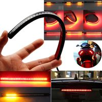 Ecosin Fashion Universal Flexible 32 LED Motorcycle ATV Tail Brake Stop Turn Signal Strip Light
