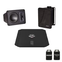 Kicker KB6000 Black Outdoor Speakers with Dub 480 Watt Amplifier