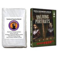 Kringle Bros AtmosFearFX Unliving Portraits Halloween DVD and Reaper Brothers High Resolution Window Projection Screen