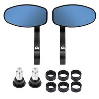 kemimoto Motorcycle Handlebar Rearview Mirror Bar End Mirrors 7/8" Handle for Suzuki Honda Kawasaki Scooters Aprilia BMW Yamaha