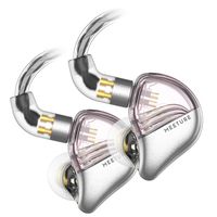 SIMGOT MT3 Hi-Res in-Ear Monitor Headphones, IEM Earphones with Detachable Cable, Noise-Isolating Musician Headset with Dynamic Driver, Design HiFi Earbuds for Smartphones and Audio Players (Pink)
