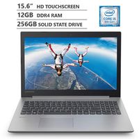 Lenovo Ideapad 15.6" HD Touchscreen Laptop, Intel Core i5-8250U up to 3.40GHz, 12GB Memory, 256GB Solid State Drive, Wireless-AC, Bluetooth 4.1, Windows 10, Grey