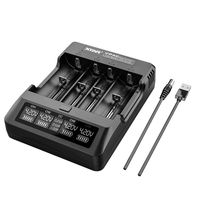 Universal Battery Charger, XTAR VP4C LCD Display Speedy Smart Charger 18650 Battery Charger 4 Bay for Rechargeable Batteries 10440 16340 18700 20700 21700 22650 25500 26650 32650 Batteries Shows Batt